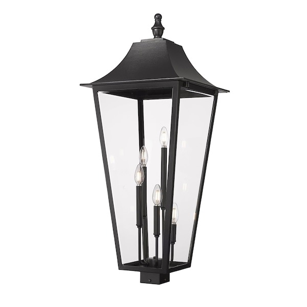 Z-Lite Gannon 5 Light Outdoor Post Mount Fixture, 16in. W x 38.75in. H, Black 5008PHXXLS-BK - main